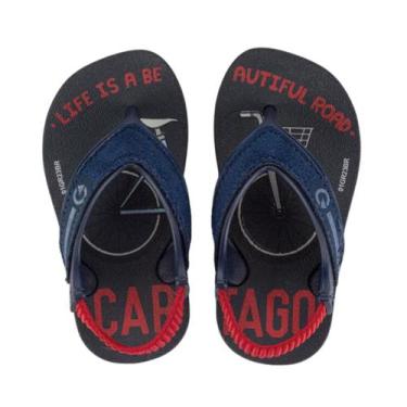 Imagem de Chinelo Cartago Dakar Plus Baby Masculina Azul Vermelho, Azul, Azul, V