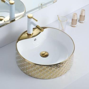 Imagem de Cuba Deend De Cerâmica DiamanteDorato Para Banheiro 46x46x15