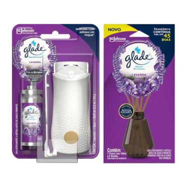 Imagem de Kit Glade Odorizador Toque De Frescor Aparelho + 1 Refil Lavanda 12ml 