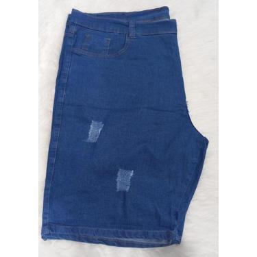 Imagem de Bermuda Jeans Masculina Plus Size - Mil Grau Jeans, Azul, 56