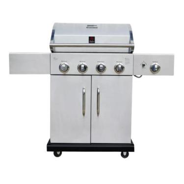 Imagem de Churrasqueira a Gás Aço Inox Carrinho Americano Chaleur Devon com 4 Qu