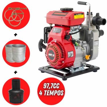 Imagem de Motobomba Kawashima Potente Autoescorvante KWP-12 À Gasolina 2,4HP 97,7cc 4 Tempos Para...