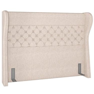 Imagem de Cabeceira Cama Box Casal Queen 160cm P05 Madrid Bege Claro