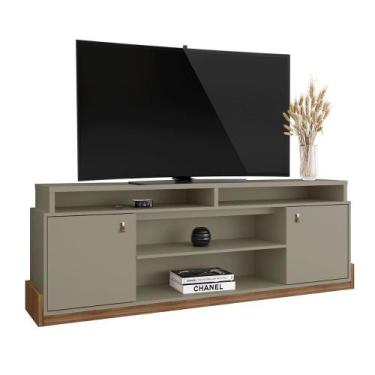 Imagem de Rack Bancada Montana 1.8 para TV até 75 com Rodízios - Mobler, Grigio 