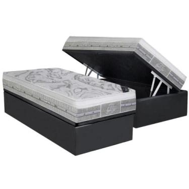 Imagem de Cama Box Baú Solteiro: Colchão Molas Pocket Ensacadas Castor Gold Star