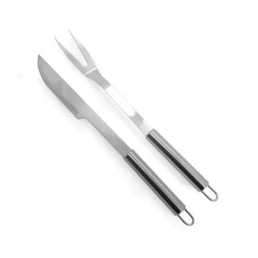 Imagem de Jogo Conjunto Churrasco, garfo forquilha e faca Inox elegant - Mimo St