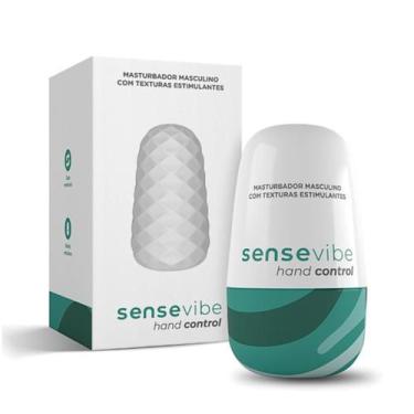 Imagem de Masturbador Egg Sensevibe Hand Control Texturizado Resistente Soft Tou