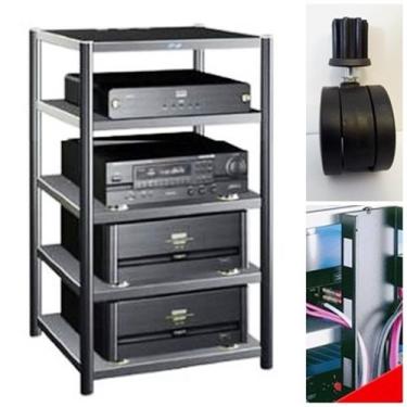 Imagem de Rack airon ht 50.02 + 4 rodízios r7,5 + canaleta v-90 black