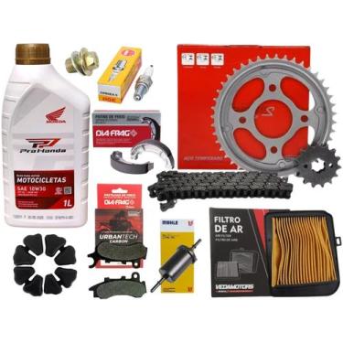 Imagem de Kit Revisão Titan 160 Fan 160 18 Á 24 Relação, Oleo, Filtro - VAZ
