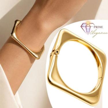 Imagem de Bracelete Quadrado Pulseira Minimalista Banhado a Ouro - Granado Acess