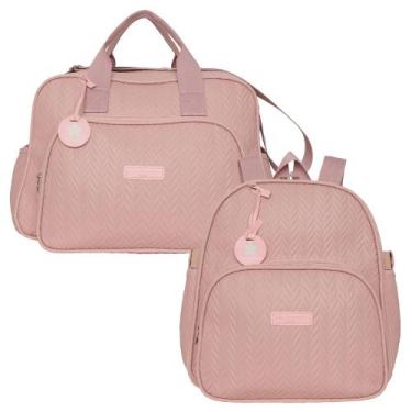 Imagem de Kit Bolsas Maternidade Pirulitando G+M Refúgio Rosê - Pirulitando Baby