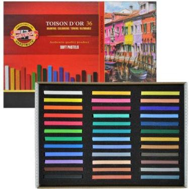 Imagem de Giz Pastel Seco Soft Carré 36 Cores Toison D'or Koh-I-Noor