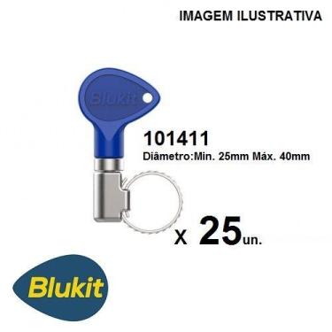 Imagem de ABRAÇADEIRA ROSCA S/FIM 25 x 40mm  BORBOLETA AZUL BLUKIT - KIT C/25 UN