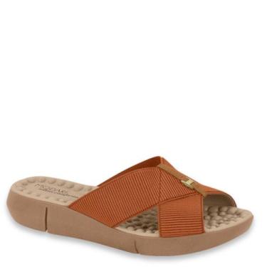 Imagem de Tamanco Chinelo Feminino Ortopédico Conforto Modare 7142.101, Conhaque