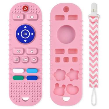 Imagem de Brinquedo de dentição para bebê Aolso em silicone, formato de controle