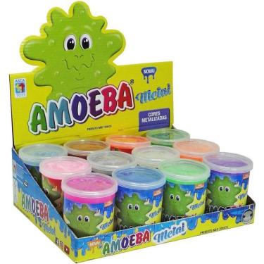 Imagem de Slime Amoeba Cores Metalizadas Display com 12 Unidades Textura Macia Asca Toys