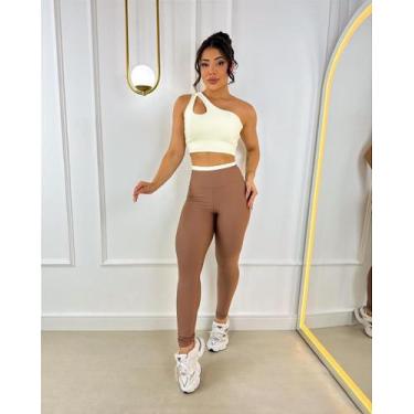 Imagem de Conjunto Fitness Feminino Majestic Zero Transparência - Alta Elasticid