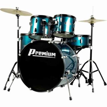 Imagem de Bateria Acústica Premium DX720 Bumbo 20" com Ferragens Pratos e Banco