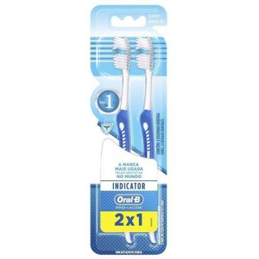 Imagem de Escova Dental Oral B Indicator 35 Macia Embalagem com 2 Unidades