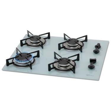 Imagem de Fischer Cooktop à Gás 4 Bocas Mesa Vidro Branca Bivolt 1519-5902