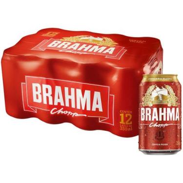 Imagem de Cerveja Brahma Chopp Pilsen Lager 12 Unidades  - Lata 350ml
