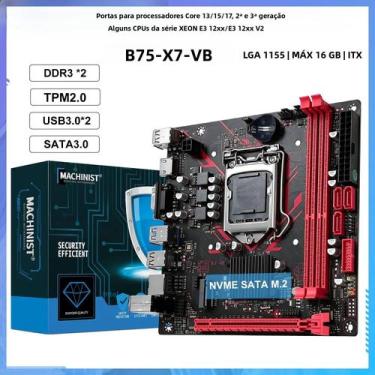 Imagem de Placa-mãe LGA1155 MACHINIST B75 X7 VB Com Suporte Para Memória DDR3 Du