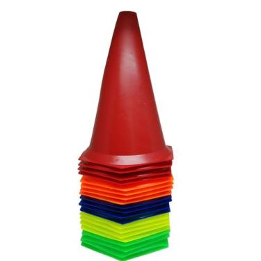 Imagem de Kit 30 Cone 24cm Flexível Circuito Funcional Treinamento - 1 Fit