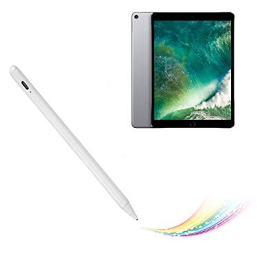 Imagem de Caneta Stylus eletrônica para iPad Pro de 10,5 polegadas, lápis capacitivo ativo compatível com Apple iPad Pro de 10,5 polegadas, boa para desenhar e escrever, caneta recarregável tipo C, branca