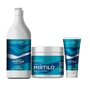 Imagem de Kit Mirtilo Shampoo 1 Litro + Máscara 450g + Leave-in 180ml Lowell