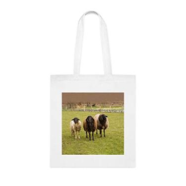 Imagem de Sacola de ovelha doméstica, presente de ovelha, bolsa de ombro de ovelha, sacos reutilizáveis de ovelhas, ideia de presente de cesta de natal de aniversário, presente para ela, presente