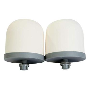 Imagem de Filtro de água de cúpula de cerâmica Huining para filtro de água pré-filtragem unidade de substituição 0,15 a 0,5 mícron para sistema de filtragem de balde de água doméstica (2 peças)