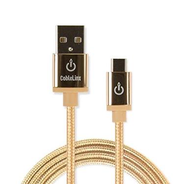 Imagem de Cabo trançado de carregamento e sincronização CableLinx Elite Micro para USB-A, Rose Gold, 72"