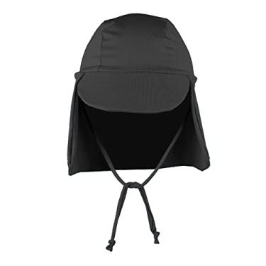 Imagem de Boné Chapéu Infantil bebê Proteção Solar UV 50+ Praia Piscina Menino Menina (Preto, M(2 anos - 6 anos))