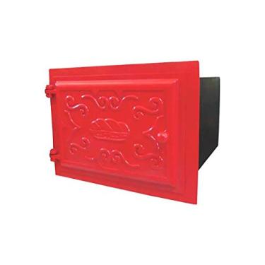Imagem de Forno Ferro Fundido Tampa Ferro Vermelho 50x47x33cm G