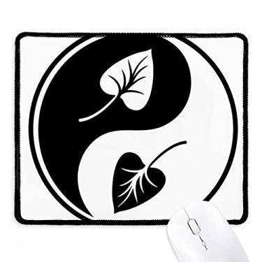 Imagem de Mousepad Yin-yang da Culture Customs, preto, branco, borda costurada, tapete de borracha para jogos