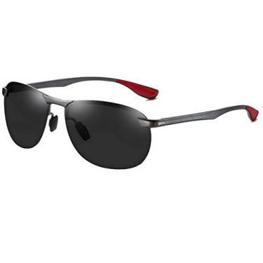 Imagem de Oculos de Sol Masculino Quadrado de Aluminio Esporte com Proteção Uv400 AORON 4302 (C2)