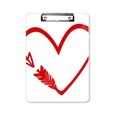 Imagem de Placa de apoio com ilustração de coração e flecha vermelha A4