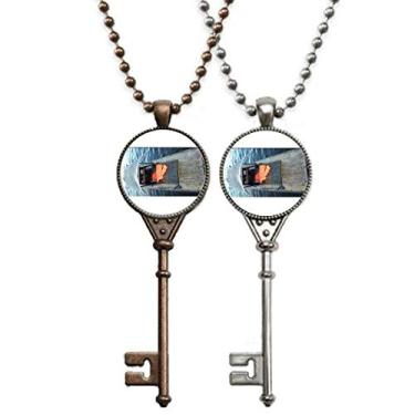 Imagem de OFFbb-USA Lago Barco Fotografia Art Deco Presente Fashion Chaveiro Colar Pingente Joias Decoração Casal