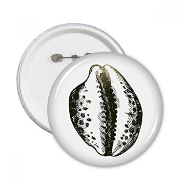 Imagem de Black Marine Life recortada padrão pinos redondos distintivo decoração roupas 5 peças presente