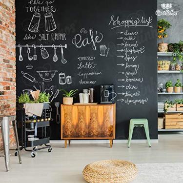 Imagem de Papel de Parede Preto Lousa Apagável 100x60cm