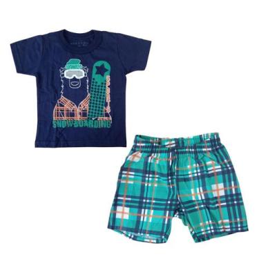 Imagem de Conjunto Infantil Camiseta E Bermuda Tactel Urso Marisol