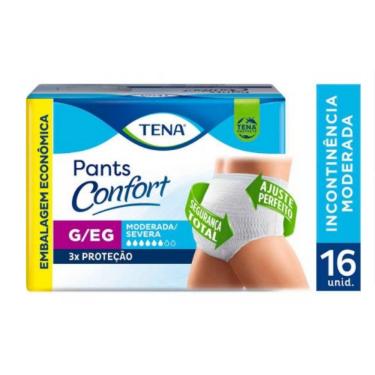 Imagem de Fralda Roupa Descartável Tena Pants Confort G/Eg C/16 Unidades Unissex
