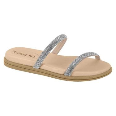 Imagem de Tamanco Feminino Casual Conforto Com Strass Beira Rio 8488.105