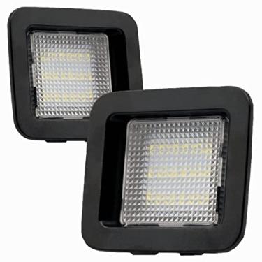 Imagem de Yankok Luzes de placa de licença LED compatíveis com Ford F150 todos os modelos 2015-2020 e F150 Raptor 2017-2020 Painel branco décima terceira geração com lente transparente 6500K 18 SMD Tag Lamp