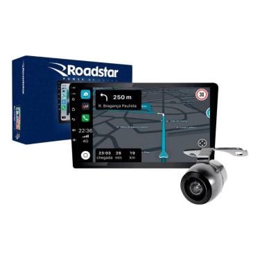 Imagem de Central Multimídia 9  Roadstar Android RS915BR Prime + Câmera de Ré Dinâmica Tipo Borboleta RS203BR