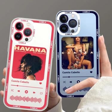 Imagem de Capa do telefone do cantor Camila Cabello  concha transparente  iPhone 11 12 Mini 13 14 15 Pro Max
