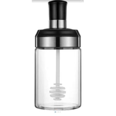 Imagem de AMIGOLD, Meleira Vidro Com Pegador Comeia- Pote Mel Cor Transparente