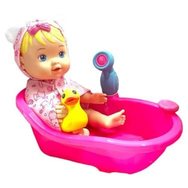 Imagem de Boneca Bebê Reborn Banho Banheira Ducha Sai Água Brinquedo