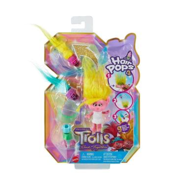 Imagem de Mini Figura Trolls Viva 7cm Hair Pops C/ Acessórios Mattel