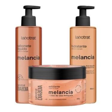 Imagem de Kit Experiência de Banho LABOTRAT Melancia Esfoliante 300g + Hidratante 190ml + Sabonete Líquido 190ml
